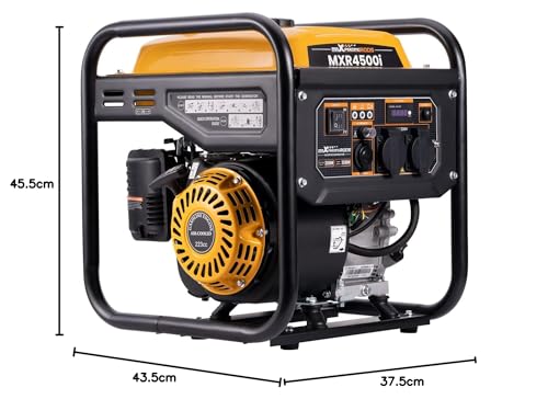 maXpeedingrods 3500W Leise Inverter Stromgenerator,Benzin Strom 4-Takt Motor Notstromaggregat for Hausversorgung Garage Werkstatt Baustelle,2x 230V 1x DC 12V Steckdose,LED-Anzeige - 2