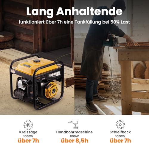 maXpeedingrods 3500W Leise Inverter Stromgenerator,Benzin Strom 4-Takt Motor Notstromaggregat for Hausversorgung Garage Werkstatt Baustelle,2x 230V 1x DC 12V Steckdose,LED-Anzeige - 5