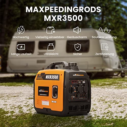maXpeedingrods 3300W Inverter Stromgenerator Superleise Benzin 4 Takt mit USB und 230V Steckdosen Leicht als Notstromaggregat für Camping Reise Garage Wohnwagen Baustelle - 3
