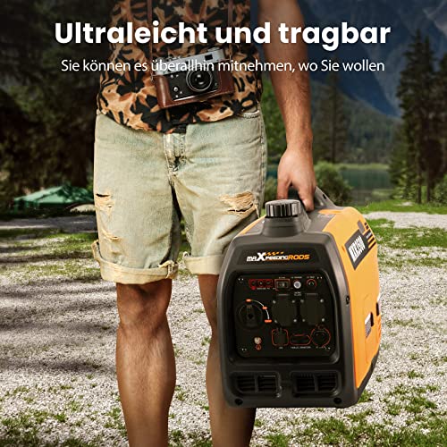 maXpeedingrods 3300W Inverter Stromgenerator Superleise Benzin 4 Takt mit USB und 230V Steckdosen Leicht als Notstromaggregat für Camping Reise Garage Wohnwagen Baustelle - 4