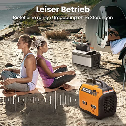 maXpeedingrods 3300W Inverter Stromgenerator Superleise Benzin 4 Takt mit USB und 230V Steckdosen Leicht als Notstromaggregat für Camping Reise Garage Wohnwagen Baustelle - 5