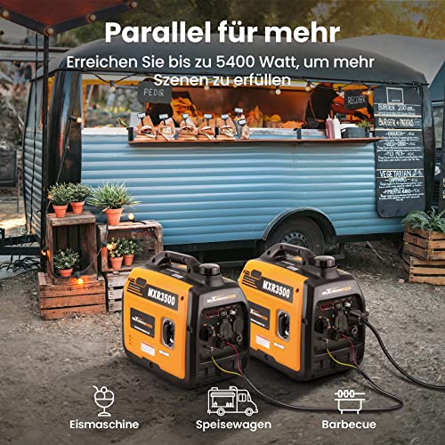 maXpeedingrods 3300W Inverter Stromgenerator Superleise Benzin 4 Takt mit USB und 230V Steckdosen Leicht als Notstromaggregat für Camping Reise Garage Wohnwagen Baustelle - 6