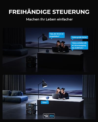 BLUETTI Solar Generator AC300 & B300 Zusatzbatterie, mit PV350 Solarmodulen, 3072Wh Kraftwerk mit 6 3000W AC Ausgängen(6000W Peak), LiFePO4 Batterie-Backup für den Heimgebrauch, Stromausfall - 5