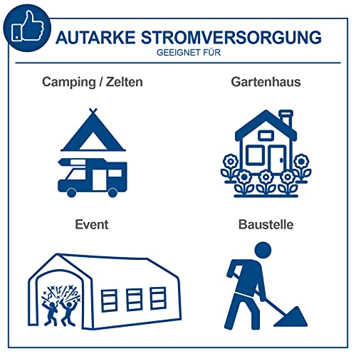 Scheppach Diesel Stromerzeuger | Elektrostart | 7,7PS | 5000W | 2x 230V, 1x 400V Steckdose | 16L Tank | AVR System | Stromgenerator SG5200D inkl. Fahrvorrichtung - 7