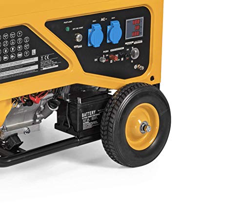 VITO 230v 6500W AVR Benzin Stromerzeuger 1-Phasen 16A 8kVA Generator 15PS 6500W mit EStarter, luftgekühlt, Ölmangelsicherung, Überlastschalter, Profi 4T Generator Notstromaggregat. (6.5kW 230V) - 5