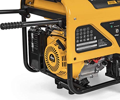 VITO 230v 6500W AVR Benzin Stromerzeuger 1-Phasen 16A 8kVA Generator 15PS 6500W mit EStarter, luftgekühlt, Ölmangelsicherung, Überlastschalter, Profi 4T Generator Notstromaggregat. (6.5kW 230V) - 9