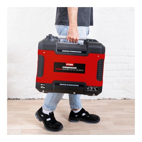 STIER Stromerzeuger Premium SNS-190, Strom Generator, Benzin, 4l Tankvolumen, 21,5 Kg, Stromaggregat, leise: 59 dB(A), 4-Takt Motor, Inverter Stromaggregat, Ölsensor & Eco-Modus, Laufzeit bis zu 6h - 2