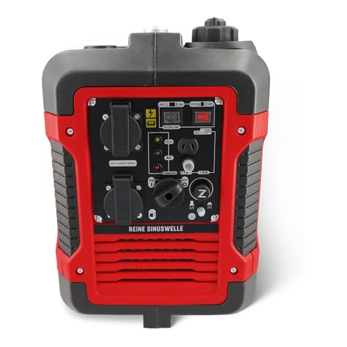 STIER Stromerzeuger Premium SNS-190, Strom Generator, Benzin, 4l Tankvolumen, 21,5 Kg, Stromaggregat, leise: 59 dB(A), 4-Takt Motor, Inverter Stromaggregat, Ölsensor & Eco-Modus, Laufzeit bis zu 6h - 6