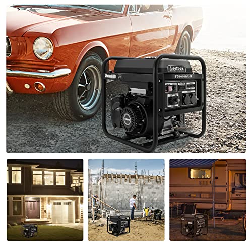 Leelbox Inverter Stromgenerator,22500Wh/5500W Benzin 4 Takt mit zwei 230V Steckdosen Notstromaggregat Benzin leise, Stromerzeuger hausversorgung für Garten, Outdoor, Camping,Reise Garage Wohnwagen - 6